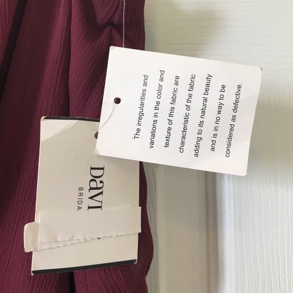 David’s Bridal Wine Bridesmaid Dress - Picture 5 of 6